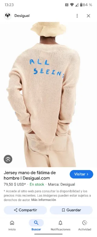 Jersey Desigual Mano Ojo de Fatima