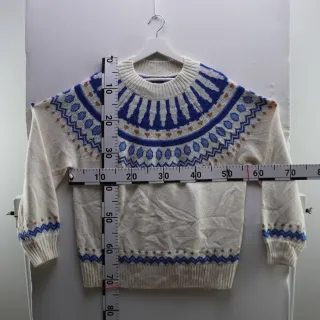 Jersey Yessica Fair Isle Azul y Blanco