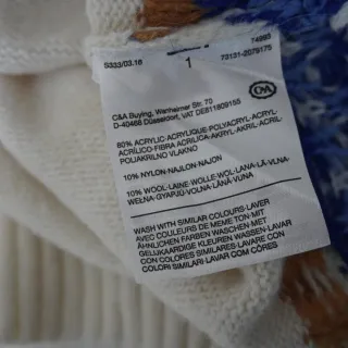 Jersey Yessica Fair Isle Azul y Blanco