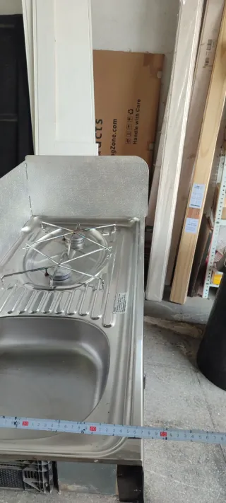 FRIGORIFICO CAMPER + COCINA Y CREGADERO