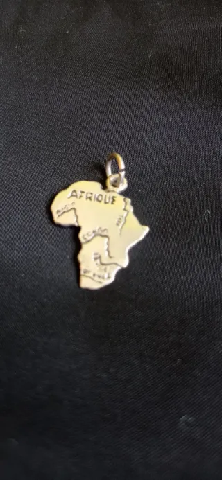 Colgante Plata Forma África Afrique