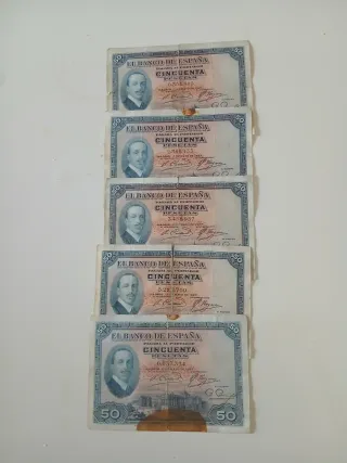 Billetes españoles antiguos