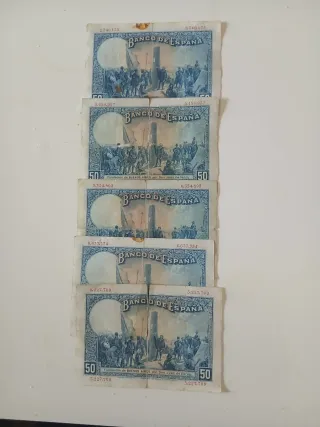 Billetes españoles antiguos