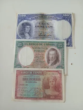 Billetes españoles antiguos