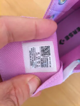 Zapatillas Converse Talla 38.5 Rosa