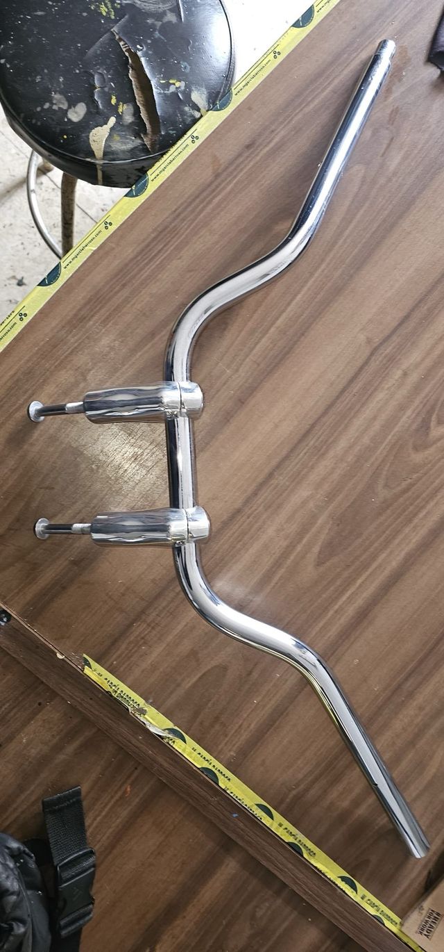 Manillar moto cromado