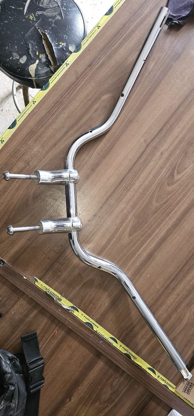 Manillar moto cromado