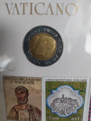 Colección Souvenir Vaticano: Sellos y Monedas
