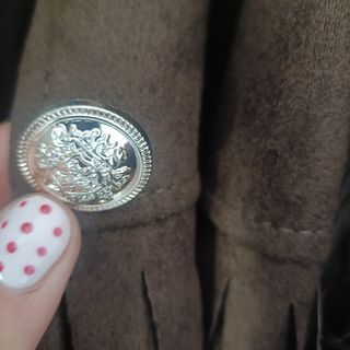 Ideal Chaqueta marrón con flecos talla única