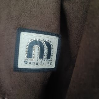 Ideal Chaqueta marrón con flecos talla única