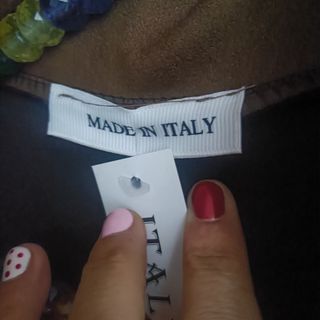 Ideal Chaqueta marrón con flecos talla única