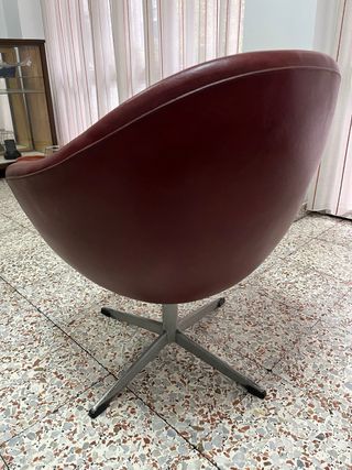 Sillón giratorio peluquería cuero