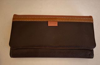 Cartera monedero de piel Adapell marrón