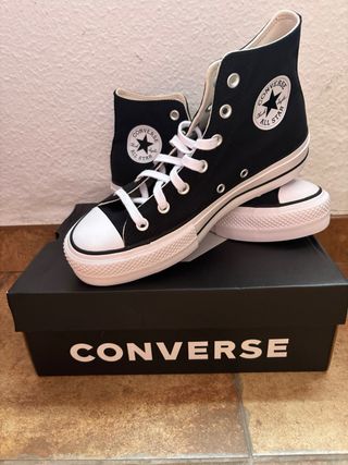 Converse Negras Plataforma