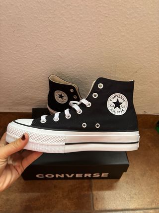 Converse Negras Plataforma