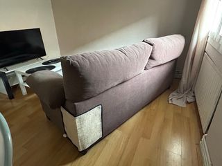 Sofá de tela marrón 2 plazas