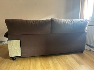 Sofá de tela marrón 2 plazas