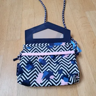 Borsa Clutch Satch Blu/Rosa