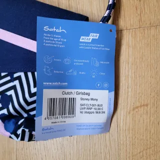 Borsa Clutch Satch Blu/Rosa