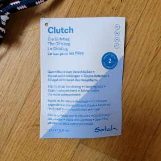 Borsa Clutch Satch Blu/Rosa