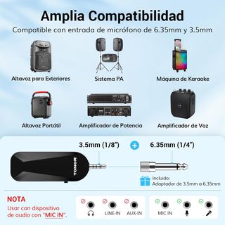 Micrófono Inalámbrico Diadema UHF TONOR