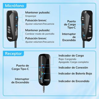 Micrófono Inalámbrico Diadema UHF TONOR