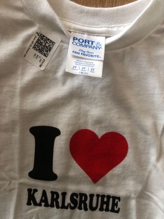 Maglietta I love Karlsruhe bimbo 2 anni