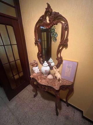 Entradita de madera con espejo