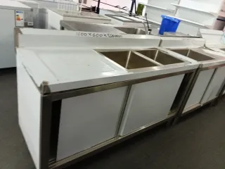 Fregadero industrial doble seno