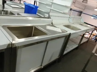 Fregadero industrial doble seno