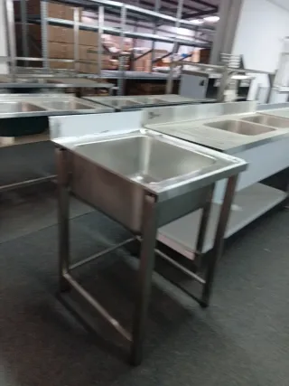 Fregadero industrial doble seno