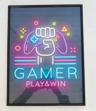 3 Cuadros Neón Gamer