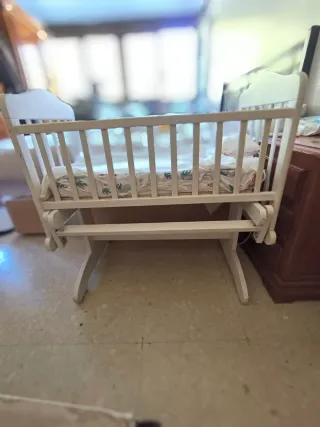 Minicuna madera blanca