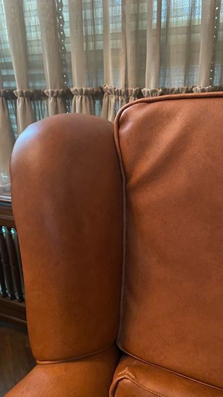 Oferta!!! 2x1 Sillón de cuero marrón