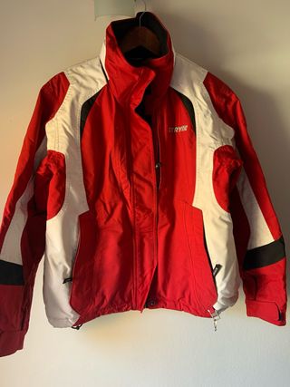 Anorac esquí mujer Stryke rojo y blanco