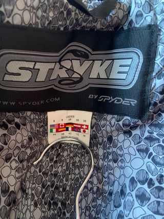 Anorac esquí mujer Stryke rojo y blanco