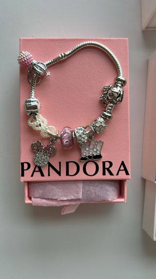 Pulsera Pandora Charms Minnie Mouse Rosa