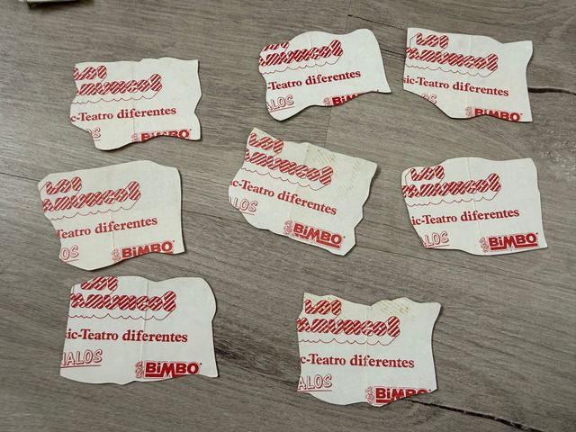 8 Cromos Los Trotamúsicos de Bimbo