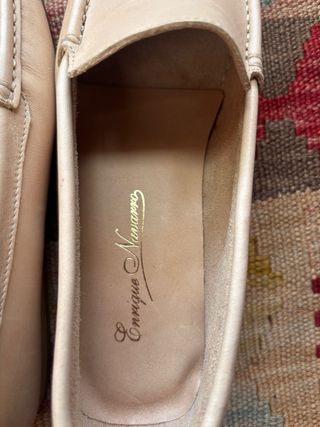 Mocasines Beige Enrique Navarro Mujer Sin Usar