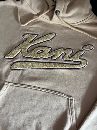 Sudadera beige con logo bordado KARL KANI ORIGINAL
