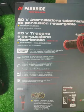 Taladro Atornillador Parkside Performance