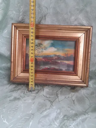 Antico quadro paesaggio