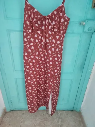 Vestido Shein floral marrón y rosa