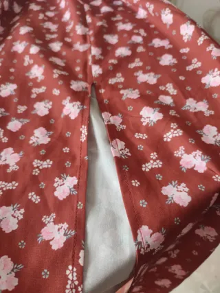 Vestido Shein floral marrón y rosa