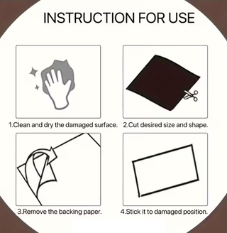 Piel sintética autoadhesiva negra - Asientos moto