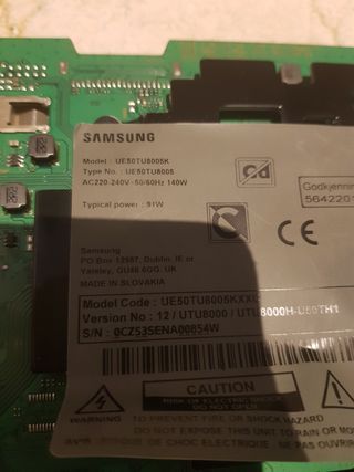 Despiece smart tv samsung ue50tu8005k