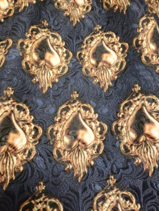 Vestido fiesta negro y dorado