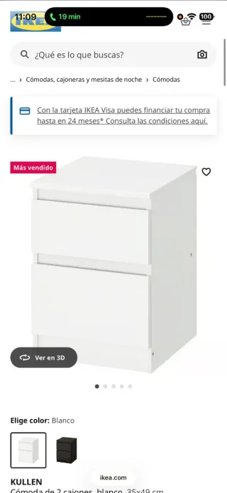 Mesita de noche KULLEN a estrenar