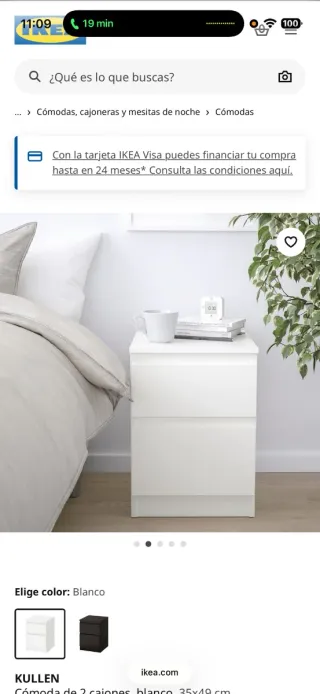 Mesita de noche KULLEN a estrenar