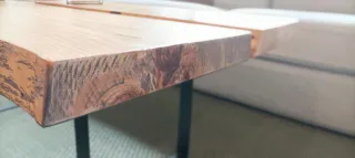 Mesa de centro madera maciza rústica